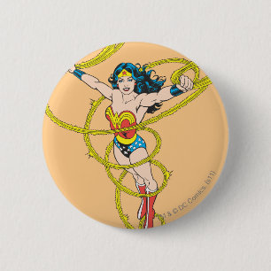 Bóton Redondo 5.08cm Mulher-Maravilha em Lasso