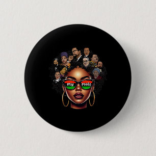 Bóton Redondo 5.08cm Mulher Rainha Negra Orgulho Afro Menina Bhm Black 