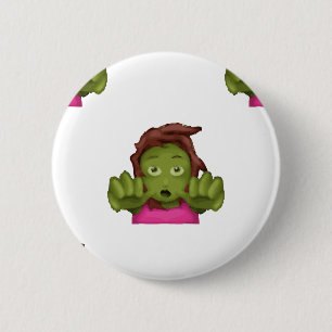 Bóton Redondo 5.08cm mulher zombie emoji