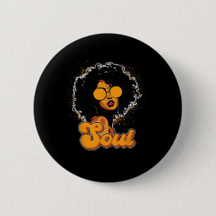 Bóton Redondo 5.08cm Mulheres Afro-Afro Funk Sólido Estilo Vintage Pret