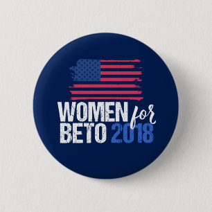 Bóton Redondo 5.08cm Mulheres para Beto 2018% pipe% O'Rourke para o