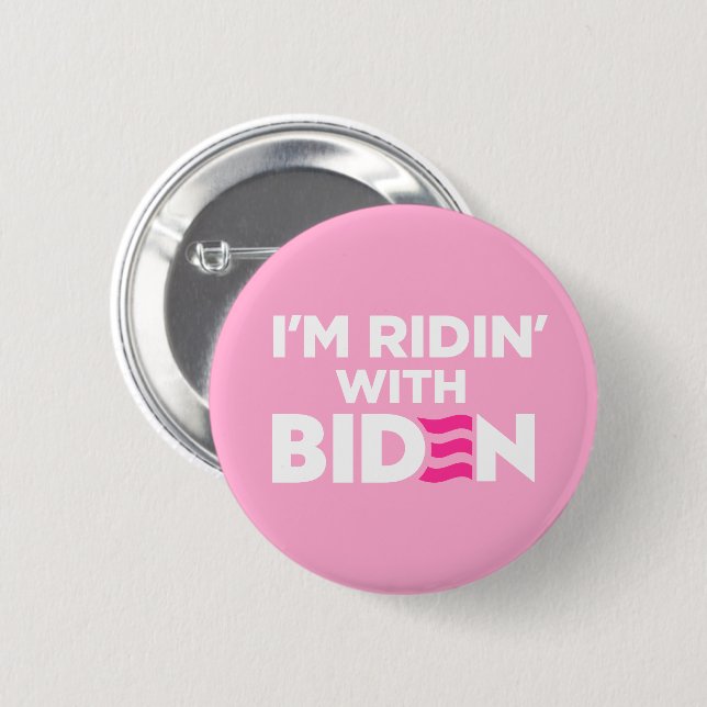 Bóton Redondo 5.08cm Mulheres Para Biden 2024 (Frente & Verso)