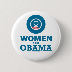 Bóton Redondo 5.08cm Mulheres para Obama