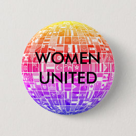Bóton Redondo 5.08cm MULHERES UNIDAS Design 5