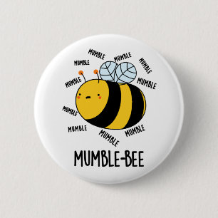 Bóton Redondo 5.08cm Mumble Bee Engraçado Insetos