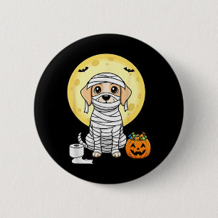 Bóton Redondo 5.08cm Múmia Bonita Cachorro Halloween Lua Cheia Filhote