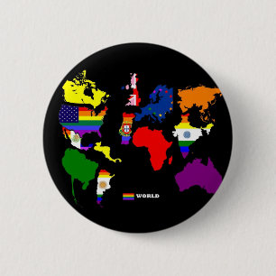 Bóton Redondo 5.08cm Mundo alegre