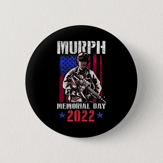 Bóton Redondo 5.08cm Murph 2022 Workout Challenge Memorial Americano (Frente)
