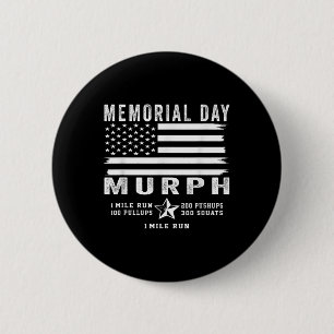 Bóton Redondo 5.08cm Murph Challenge Memorial Day Workout Gym USA Flag