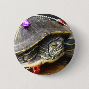 Bóton Redondo 5.08cm Murtle, a Tartaruga de Natal