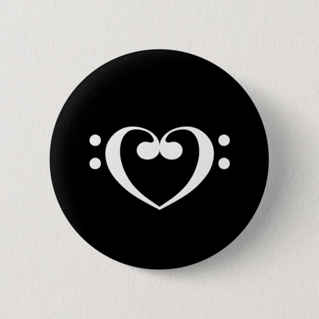 Bóton Redondo 5.08cm Music Heart (Frente)