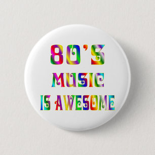 Bóton Redondo 5.08cm música 80s