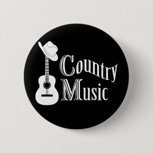 Bóton Redondo 5.08cm Música country