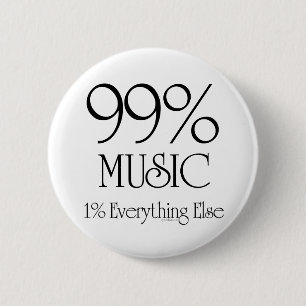 Bóton Redondo 5.08cm Música de 99%