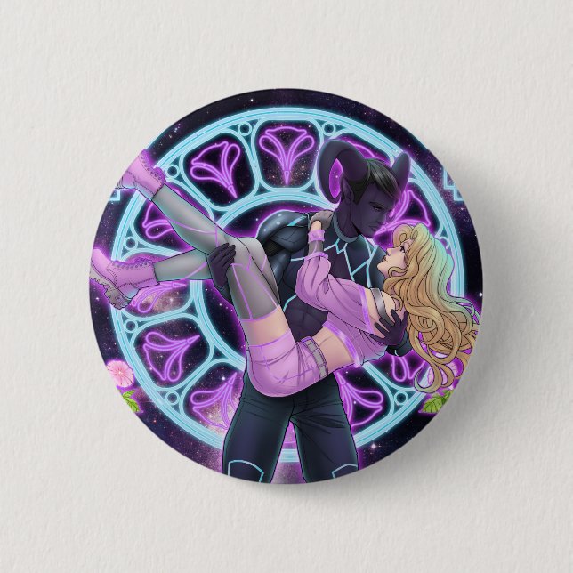 Bóton Redondo 5.08cm Mylomon e Daisy Button (Frente)