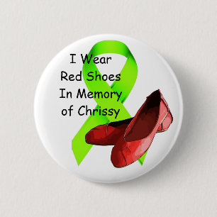 Bóton Redondo 5.08cm Na memória do Pin de Chrissy, consciência da