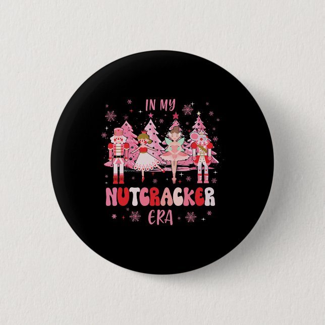 Bóton Redondo 5.08cm Na Minha Época Nutcracker Era Natal Balé F (Frente)