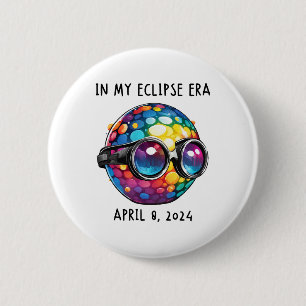 Bóton Redondo 5.08cm Na Minha Era de Eclipse Solar de 2024