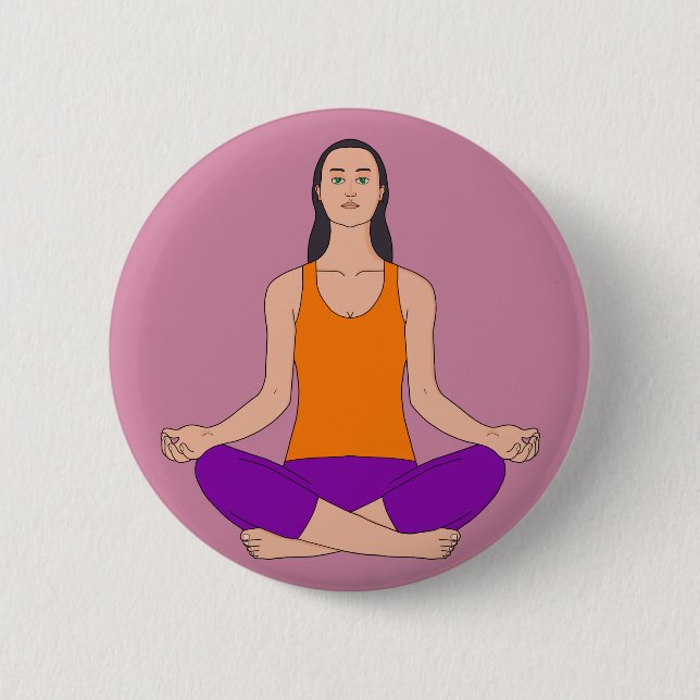 Bóton Redondo 5.08cm Namaste Breath Yoga (Frente)