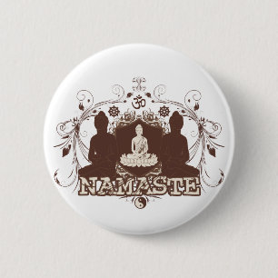 Bóton Redondo 5.08cm Namaste Buddha