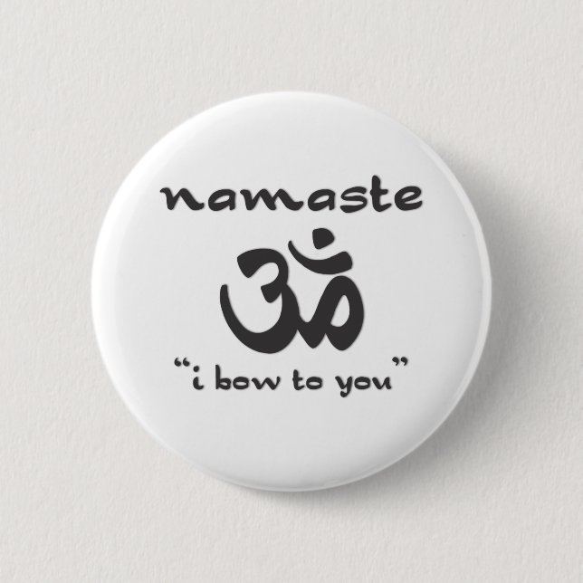 Bóton Redondo 5.08cm Namaste - Eu Arco Para Você (Frente)