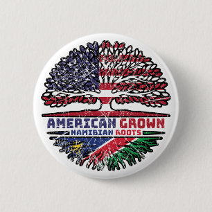Bóton Redondo 5.08cm Namíbia Sinalizador de Raízes de Árvores Americana