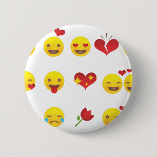 Bóton Redondo 5.08cm Namorados Emojis