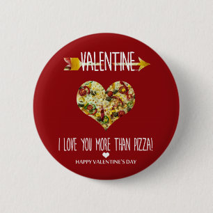 Bóton Redondo 5.08cm Namorados, eu te amo mais que pizza