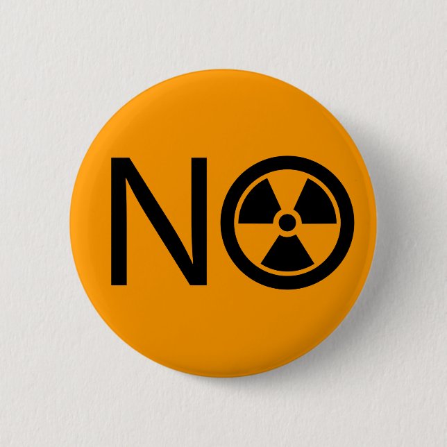 Bóton Redondo 5.08cm Não à radiação e potência nuclear (Frente)