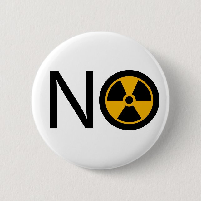 Bóton Redondo 5.08cm Não à radiação e potência nuclear (Frente)