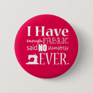 Bóton Redondo 5.08cm Não Basta costura de Tecido {Dark}