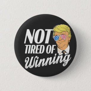 Bóton Redondo 5.08cm Não Cansado de ganhar o dia de posse de Trump Maga