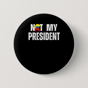 Bóton Redondo 5.08cm Não é o meu Presidente Trump 2025