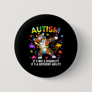 Bóton Redondo 5.08cm Não É Uma Tigre de Conscientização sobre Autismo D