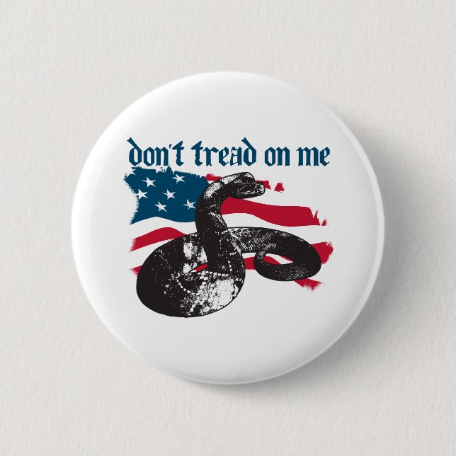 Bóton Redondo 5.08cm Não me pise (Frente)