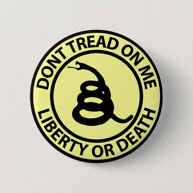 Bóton Redondo 5.08cm Não pise em mim (Frente)