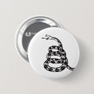 Bóton Redondo 5.08cm Não pise em mim bandeira Gadsden Libertária Cobra