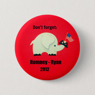 Bóton Redondo 5.08cm Não se esqueça: Romney - Ryan 2012