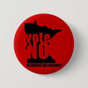 Bóton Redondo 5.08cm não vote NENHUMA ALTERAÇÃO do ÓDIO do CASAMENT