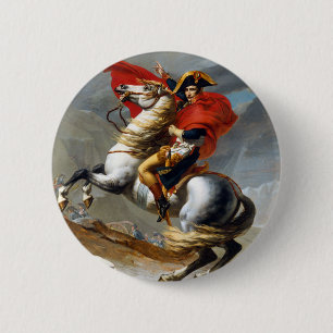 Bóton Redondo 5.08cm Napoleão Bonaparte Pintura de Jacques-Louis David