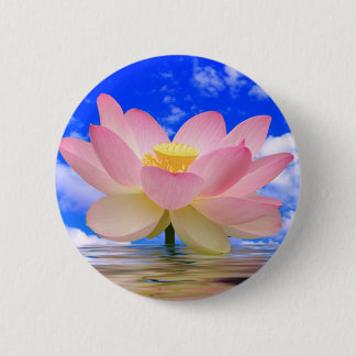 Bóton Redondo 5.08cm Nascer da flor de Lotus na água