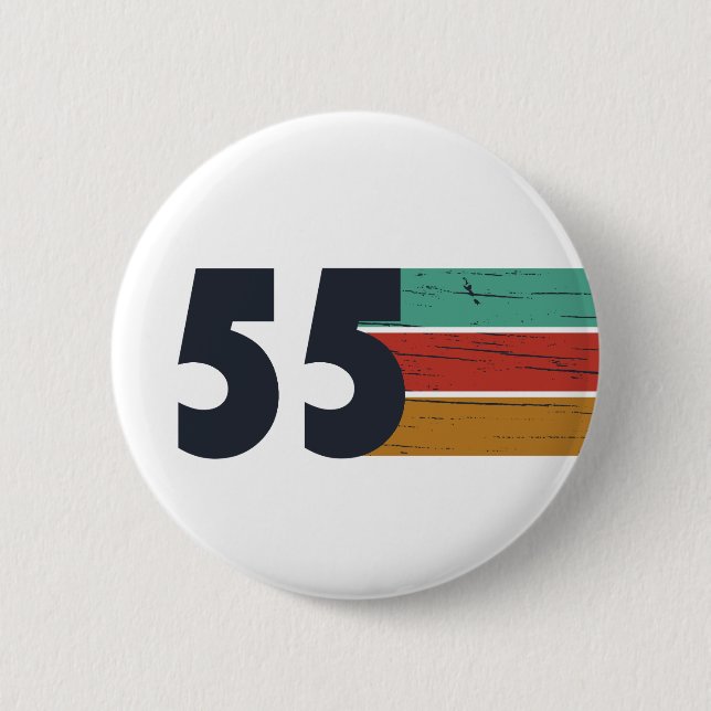 Bóton Redondo 5.08cm Nascer em presente de aniversário de 70 de 1955 (Frente)