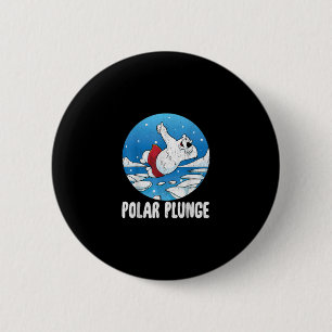 Bóton Redondo 5.08cm Natação de inverno do Urso Polar de Gelado Polar