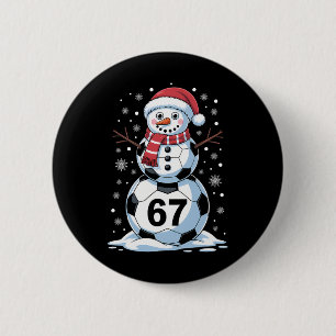 Bóton Redondo 5.08cm Natal 67 Meme Futebol Boneco de Neve Árvore Divert