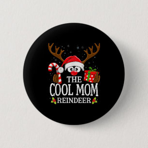 Bóton Redondo 5.08cm Natal Correspondente à Família de Rena Cool da Mam
