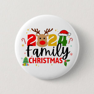 Bóton Redondo 5.08cm Natal da família 2024