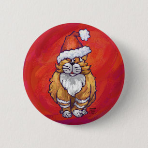 Bóton Redondo 5.08cm Natal De Ginger Em Vermelho