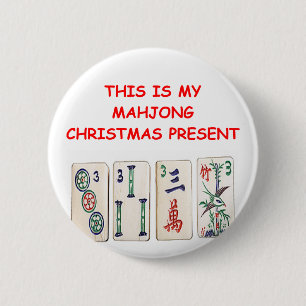 Bóton Redondo 5.08cm Natal de MAHJONG