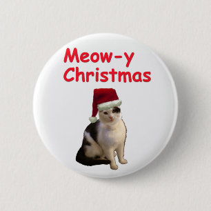Bóton Redondo 5.08cm Natal de Meowy