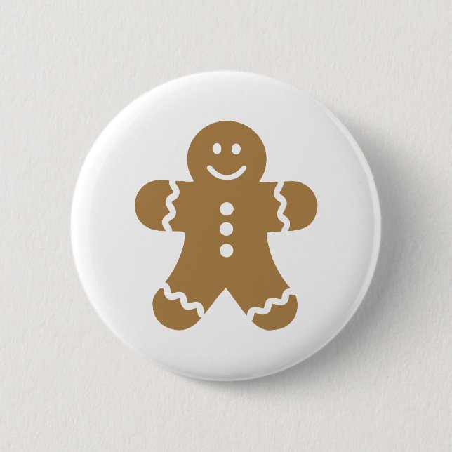 Bóton Redondo 5.08cm Natal do homem de Lebkuchen (Frente)